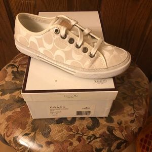 Chalk color coach sneakers